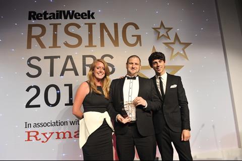 The Retail Week Rising Stars HR/Training Team/Individual of the Year award was awarded to Gary Philpott of Argos.